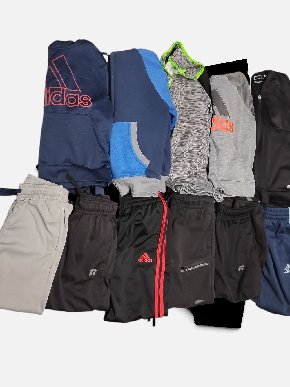 adidas Russell Old Navy Kids Black Blue  Sweatshirt & Joggers Bundle Size 8